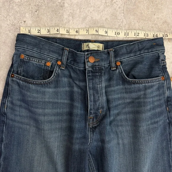 Madewell Petite Darted Barrel-Leg Jeans Softdrape Edition Medium Wash Size 27 P - Picture 7 of 12